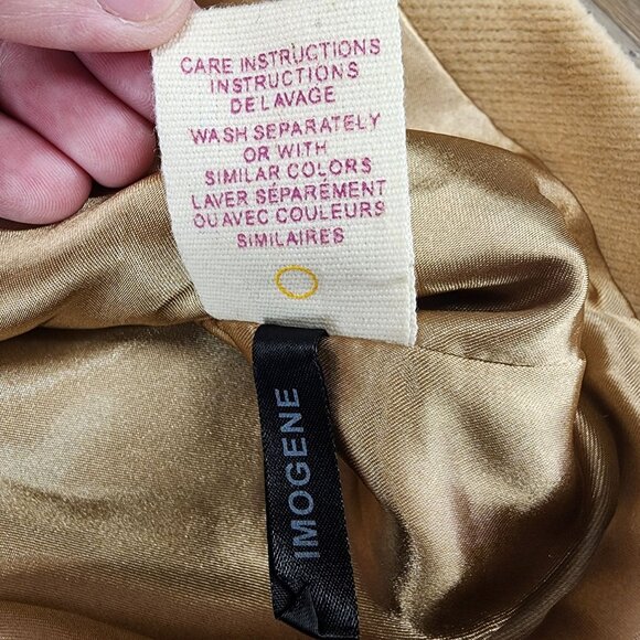 Buffalo David Bitton Women's Large Beige Swing Coat Button Front 3/4 Bell Sleeve - Picture 4 of 12